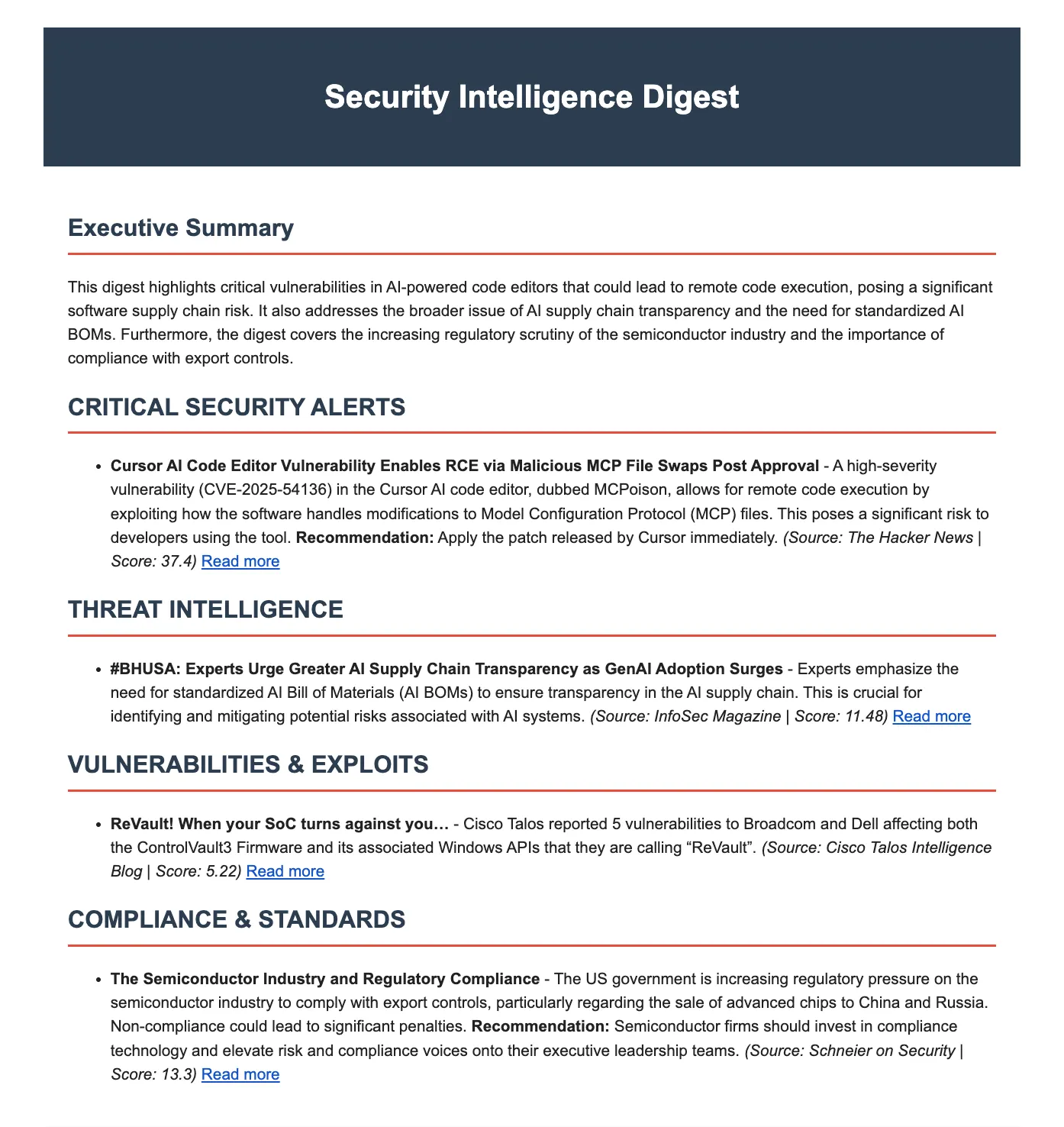 AI security newsletter digest example 1